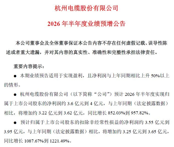 算力浪潮引爆光纤赛道！杭电股份上半年扣非净利最高预增超12倍，昔日“减值包袱”大反转成“利润奶牛”